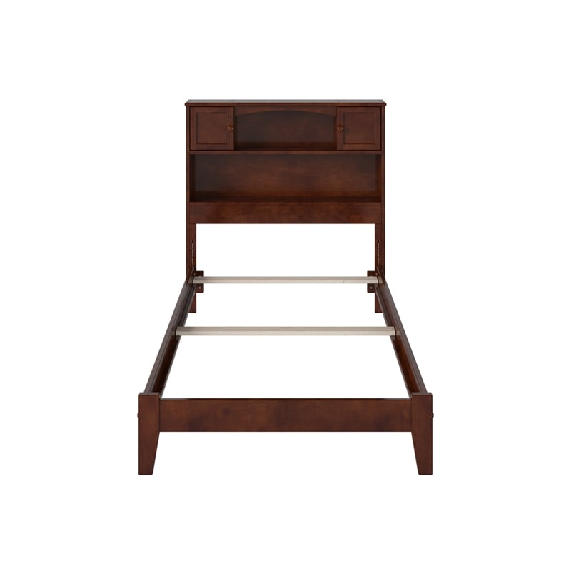 Denver Twin XL Wood Foundation Bed in Walnut