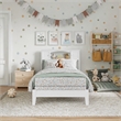 Denver Twin Wood Foundation Bed in White
