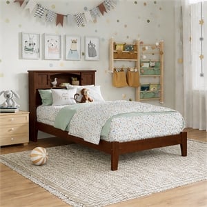 Denver Twin Wood Foundation Bed in Walnut