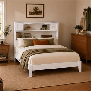 Denver Full Wood Foundation Bed in White