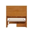 Denver Twin XL Wood Platform Bed with Storage Drawers in Light Toffee
