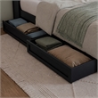 Denver Twin XL Wood Platform Bed with Storage Drawers in Black