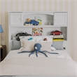 Denver Twin Wood Platform Bed with Storage Drawers in White