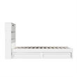 Denver Twin Wood Platform Bed with Storage Drawers in White