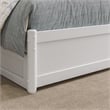 Denver Twin Wood Platform Bed with Storage Drawers in White