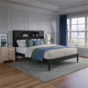 Denver Full Wood Platform Bed in Black