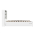 Denver Full Wood Platform Bed with Twin Trundle in White