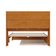 Denver Full Wood Platform Bed with Twin Trundle in Light Toffee