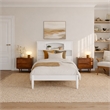 Denver Twin XL Wood Platform Bed in White