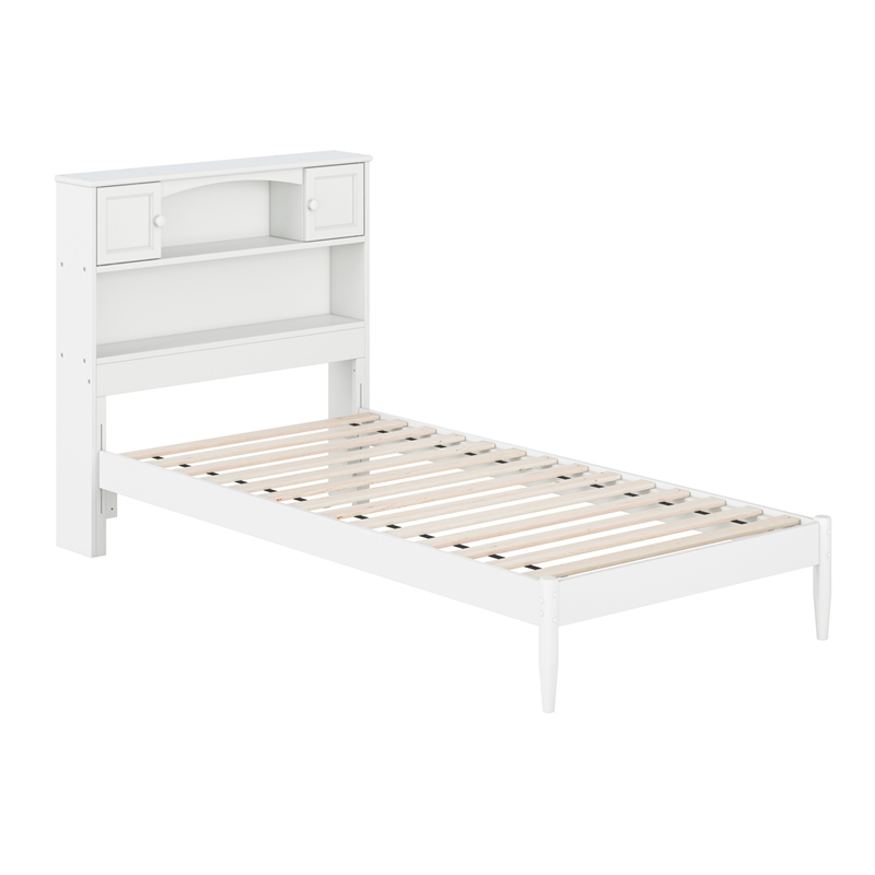 Denver Twin XL Wood Platform Bed in White