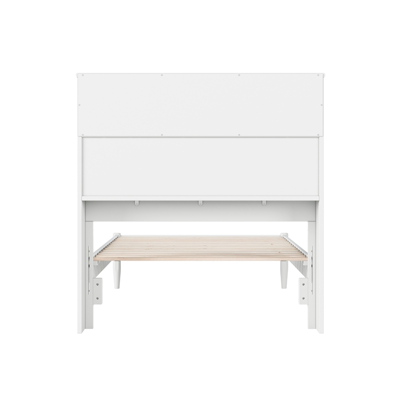 Denver Twin XL Wood Platform Bed in White