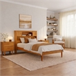 Denver Twin XL Wood Platform Bed in Light Toffee