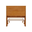 Denver Twin XL Wood Platform Bed in Light Toffee