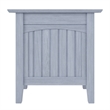 Wysteria Wood Side Table with USB Charger in Gray
