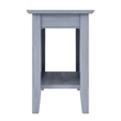 Wysteria Wood Side Table with USB Charger in Gray
