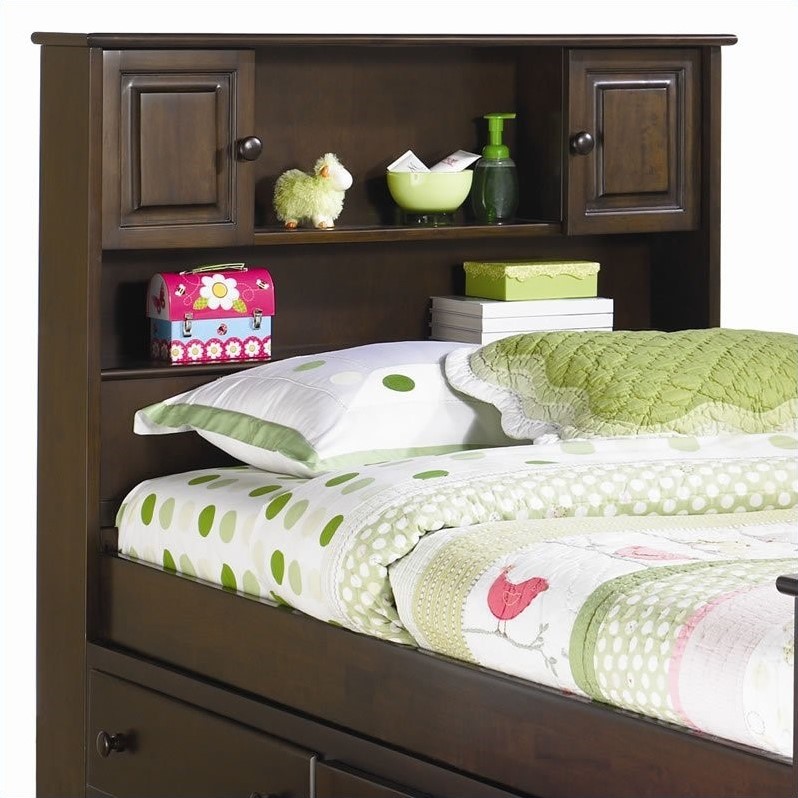 Atlantic Furniture Captain's Bookcase Bed with Underbed 4 Drawer Chest