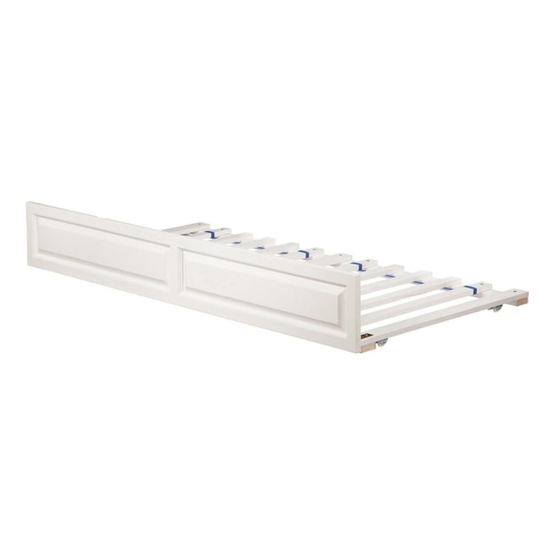 AFI Twin Solid Wood Transitional Raised Panel Trundle in White