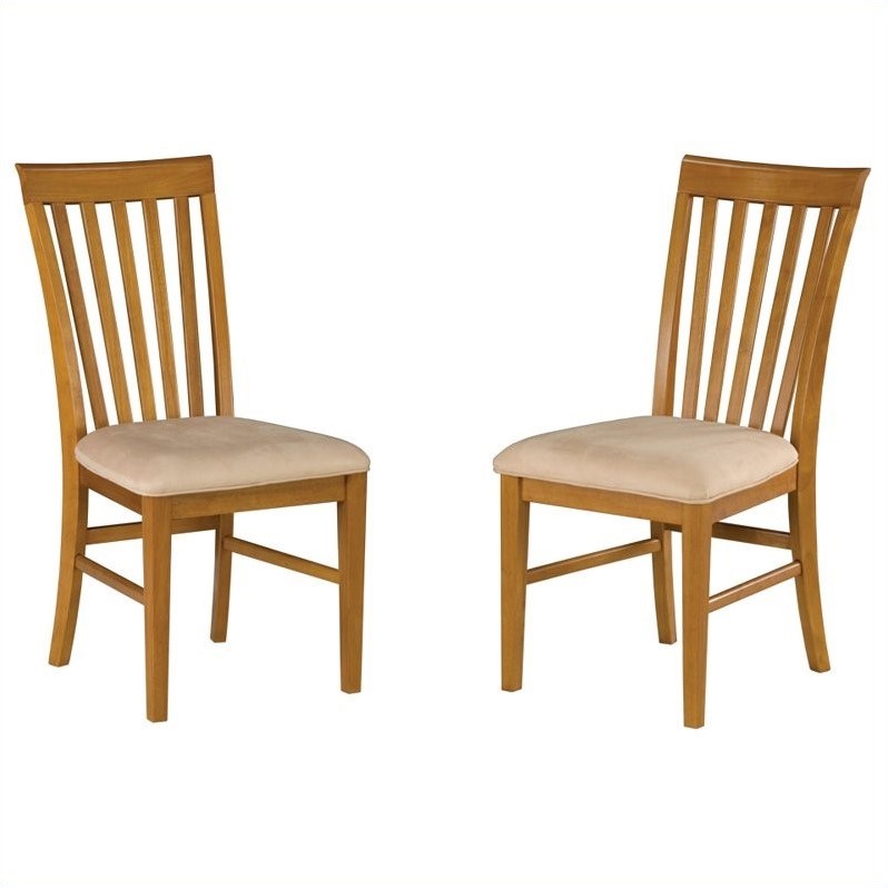 Atlantic Furniture Mission Dining Chair in Caramel Latte (Set of 2