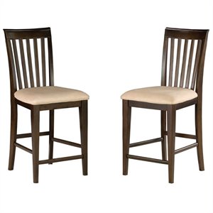 Atlantic Furniture Mission Pub Dining Chair in Antique Walnut (Set of 2)