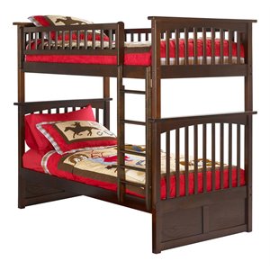 atlantic furniture columbia bunk bed in walnut