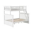 AFI Columbia Twin Over Full Solid Wood Bunk Bed in White