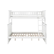 AFI Columbia Twin Over Full Solid Wood Bunk Bed in White