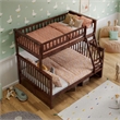 AFI Columbia Twin Over Full Solid Wood Bunk Bed in Walnut