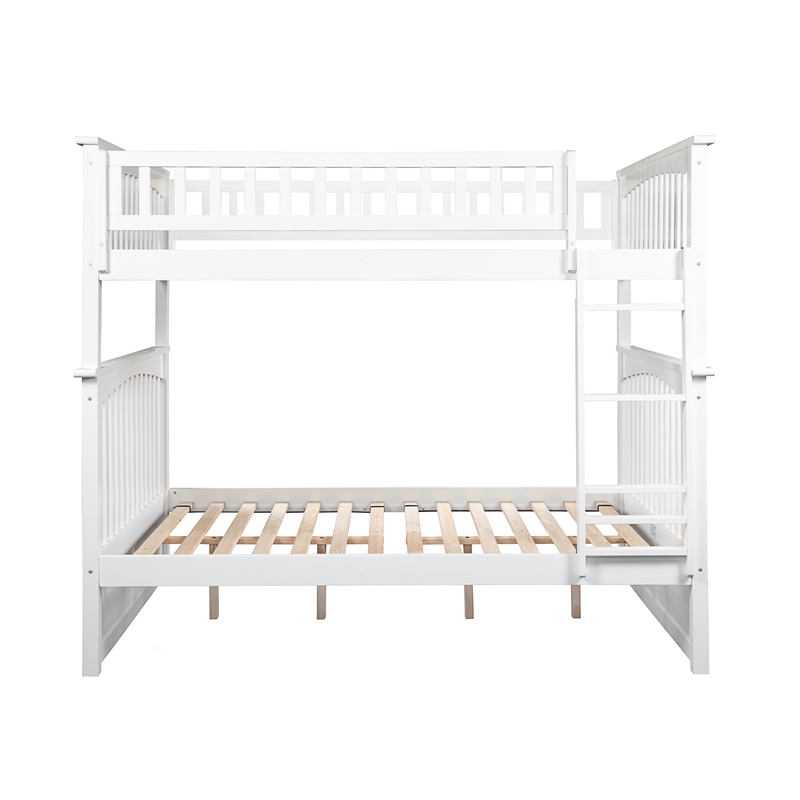 AFI Columbia Full Over Full Solid Wood Bunk Bed in White