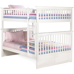 atlantic furniture columbia bunk bed in white