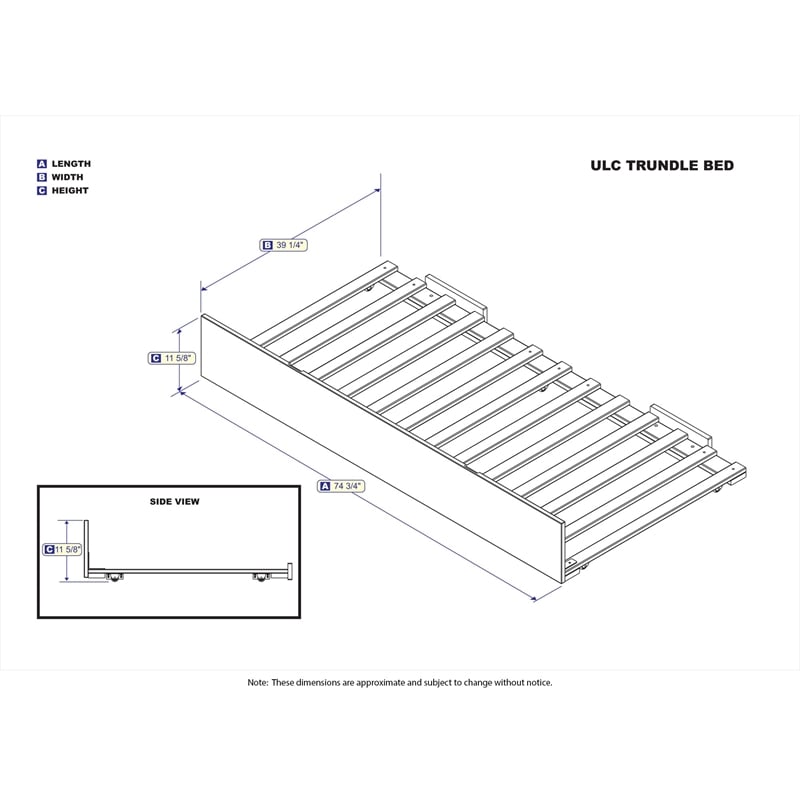 AFI Urban Twin Size Solid Wood Mid-Century Panel Trundle in White