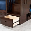 AFI Columbia Twin Over Twin Solid Wood Staircase Bunk Bed in Walnut