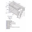 AFI Columbia Twin Over Twin Solid Wood Staircase Bunk Bed in White