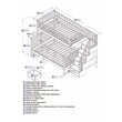 AFI Columbia Twin Over Full Solid Wood Staircase Bunk Bed in White