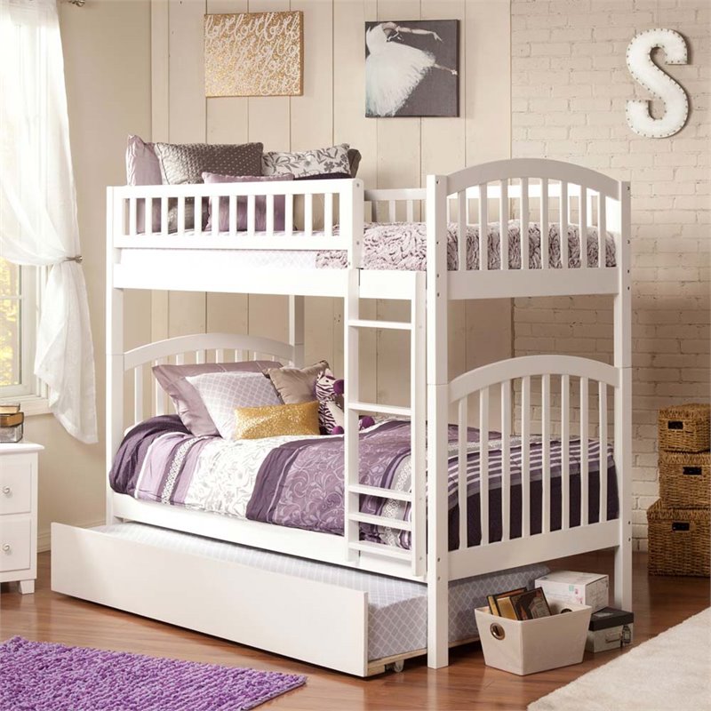 Atlantic Furniture Richland Urban Twin Over Twin Trundle Bunk Bed - AB64152