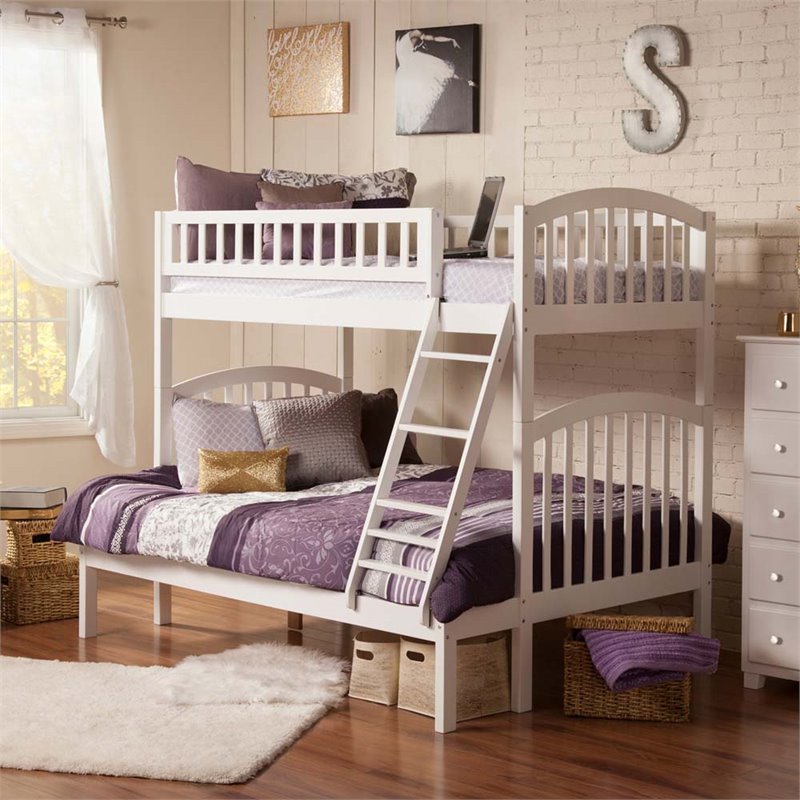 Atlantic Furniture Richland Twin Over Full Bunk Bed in ...