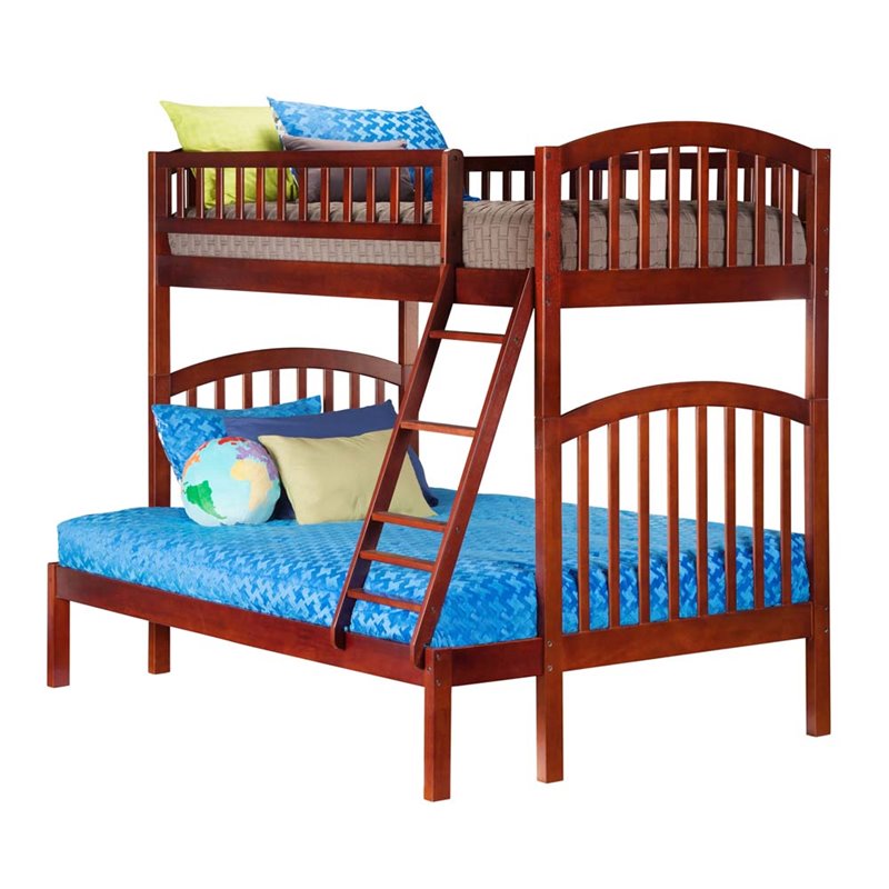 Atlantic Furniture Richland Twin Over Full Bunk Bed In Walnut Ab64204