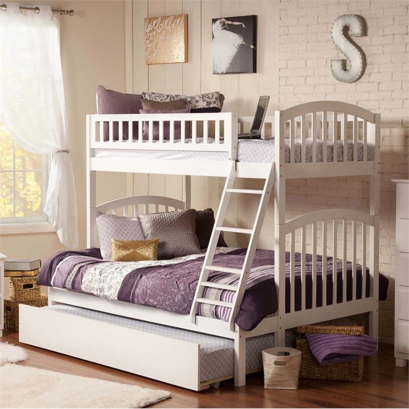 Atlantic Furniture Richland Urban Twin Over Full Trundle Bunk Bed AB64252
