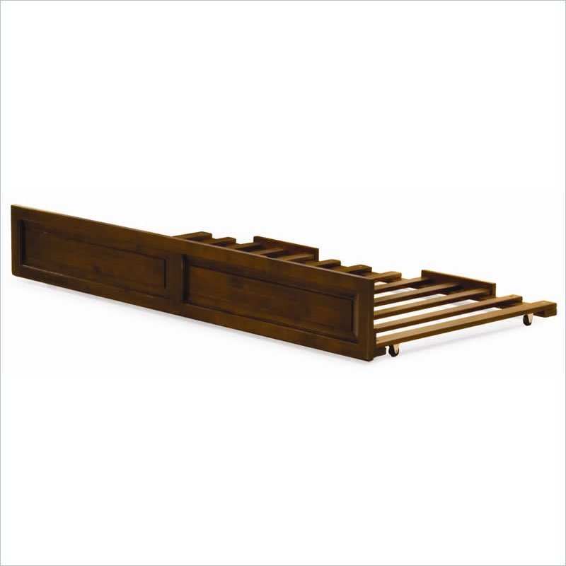 Atlantic Furniture Concord Platform Bed with Trundle in Antique Walnut