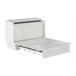 Nantucket Queen Wood Murphy Bed Chest w Mattress and Built-in Charger in White