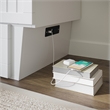 Nantucket Queen Wood Murphy Bed Chest w Mattress and Built-in Charger in White