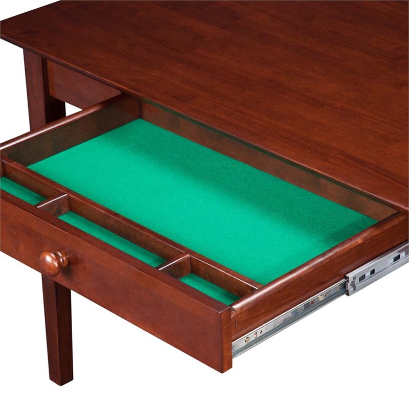 Lexi Desk With Drawer And Charging Station In Walnut Ah12244 Lexi Desk With Drawer And Charging Station In Walnut