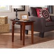 AFI Shaker Solid Wood Charger Chair Side Table with USB Charger in Walnut