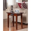 AFI Shaker Solid Wood Charger Chair Side Table with USB Charger in Walnut