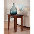 AFI Shaker Solid Wood Charger Chair Side Table with USB Charger in Walnut