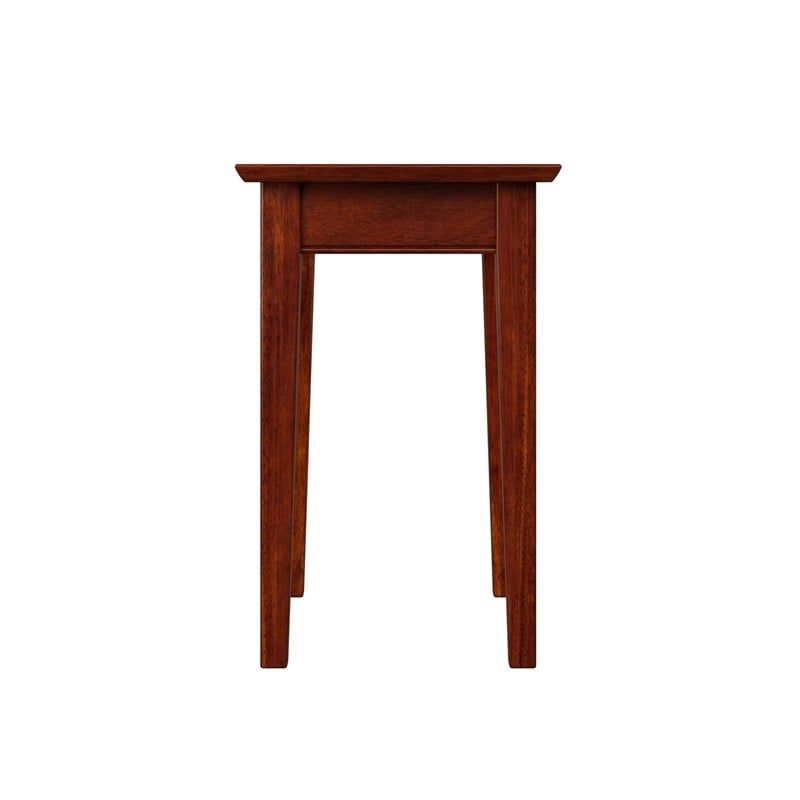 AFI Shaker Solid Wood Charger Chair Side Table with USB Charger in Walnut