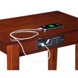AFI Shaker Solid Wood Charger Chair Side Table with USB Charger in Walnut