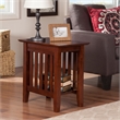 AFI Mission Solid Wood Chair Side Contemporary Table in Walnut