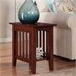 AFI Mission Solid Wood Chair Side Contemporary Table in Walnut