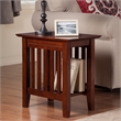 AFI Mission Solid Wood Chair Side Contemporary Table in Walnut