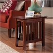 AFI Mission Solid Wood Chair Side Contemporary Table in Walnut